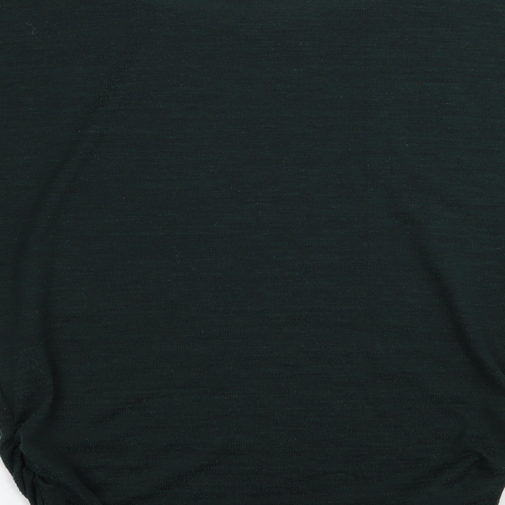 Womens UK Size 12 Apricot Green Basic T-Shirt