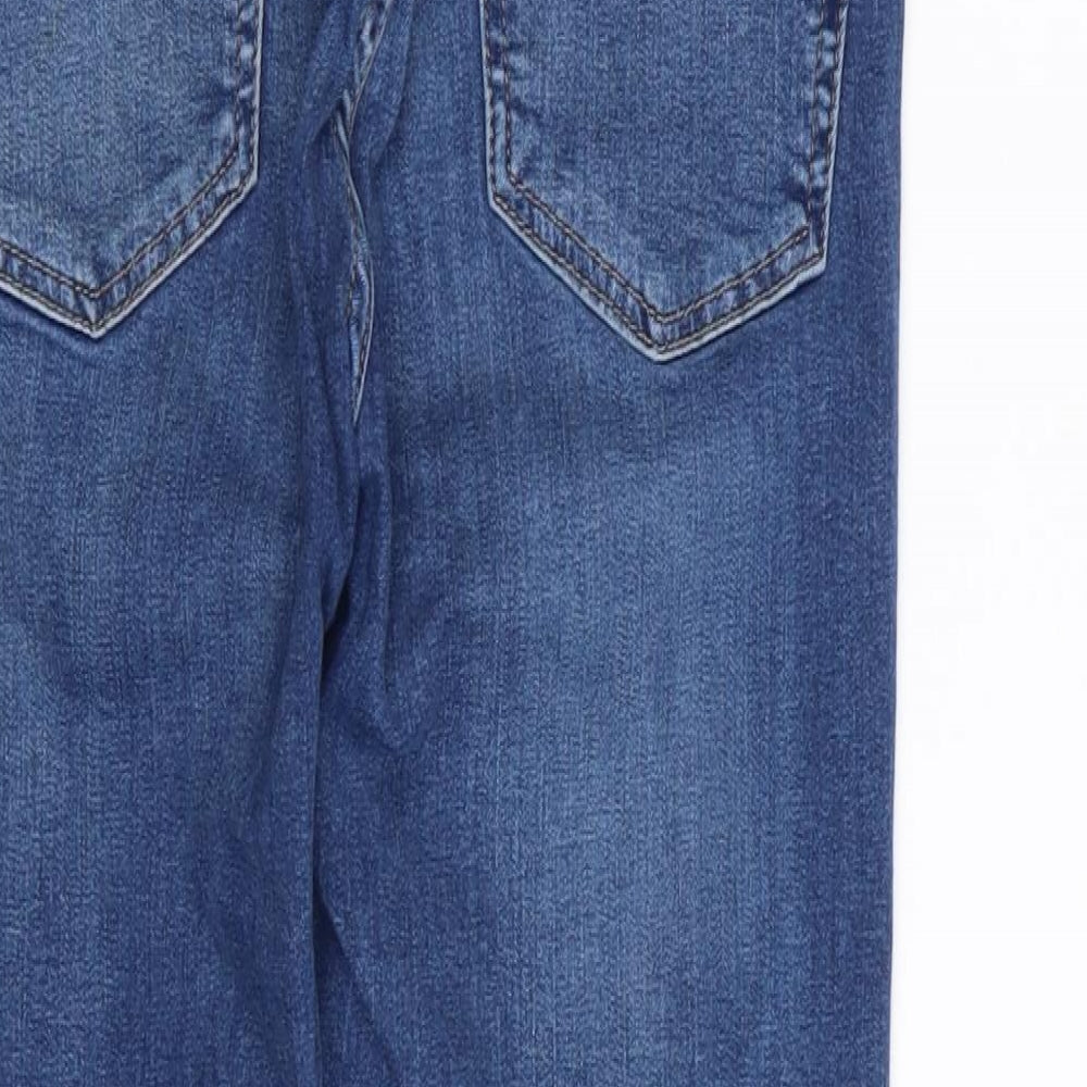 Topshop Womens Blue Skinny Jeans Size 28 in L30 in - RIPPED JEANS