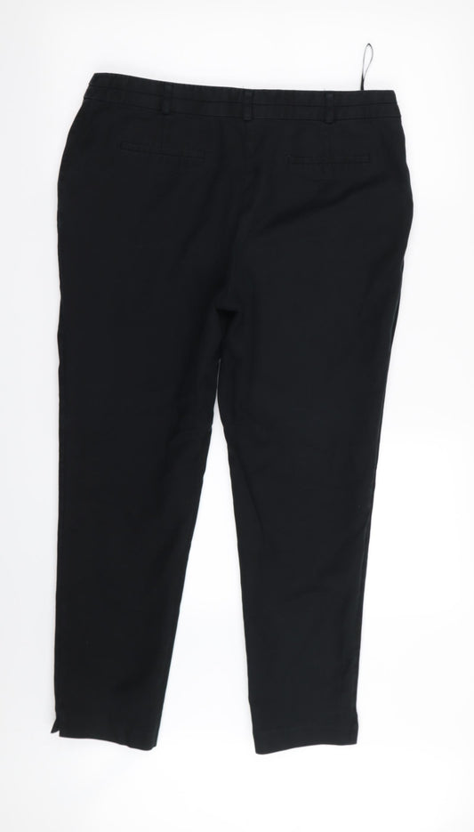 Moda Womens Black Trousers Size 14 L26 in