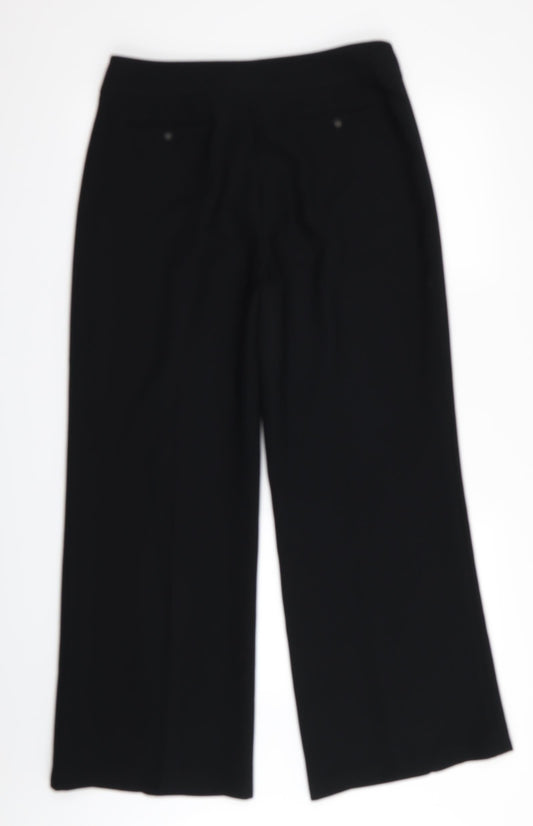 Womens UK Size 12 NEXT Regular Fit Black Trousers
