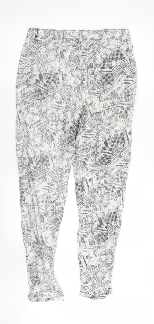 River Island Womens Multicoloured Geometric Trousers Size 10 L27 in