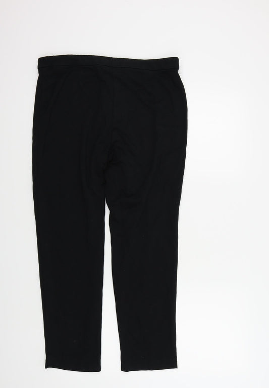 M&S Womens Black Trousers Size 12 L20 in