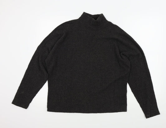 Pieces Womens Grey Henley Jumper Size L