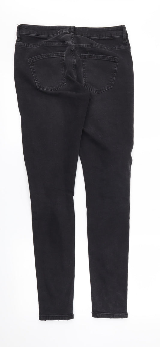 DENIM &CO Womens Black Skinny Jeans Size 8 L29 in