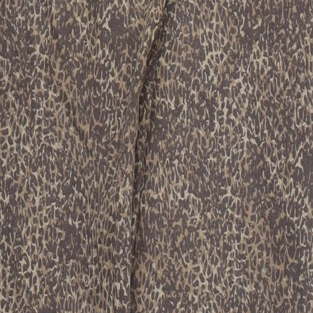 benotti Womens Brown Animal Print Skinny Jeans Size 12 L29 in
