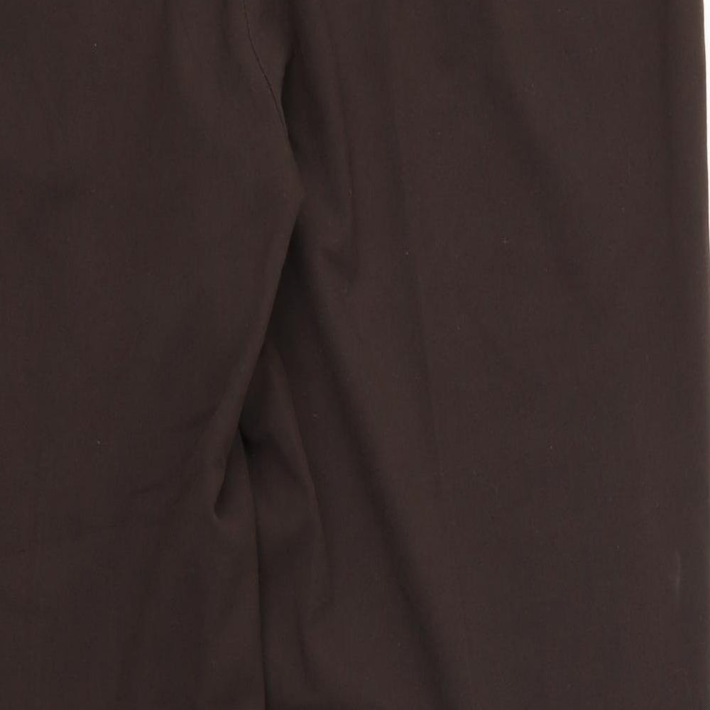 Mia Moda Womens Brown Trousers Size 20 L27 in