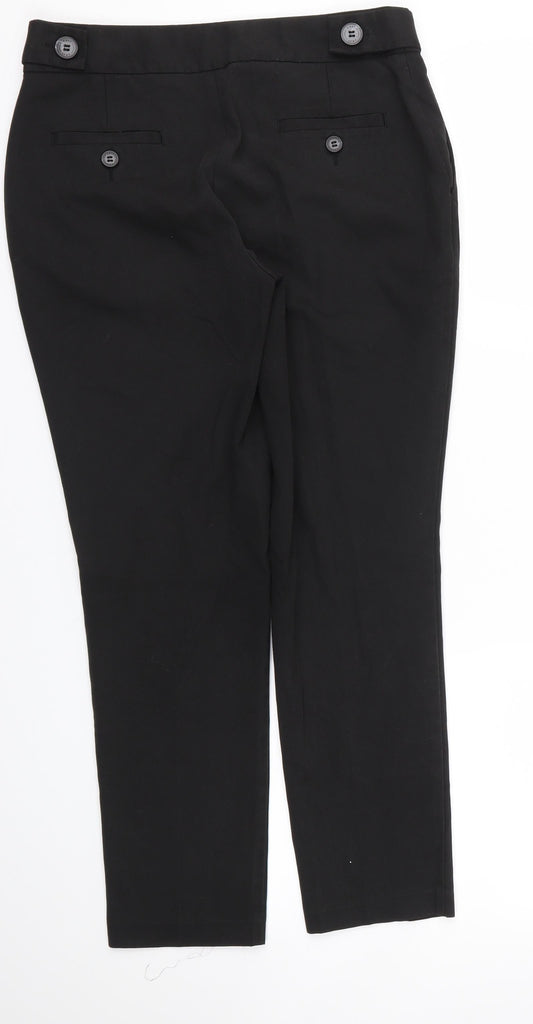 Womens UK Size 6 NEXT Regular Fit Black Trousers