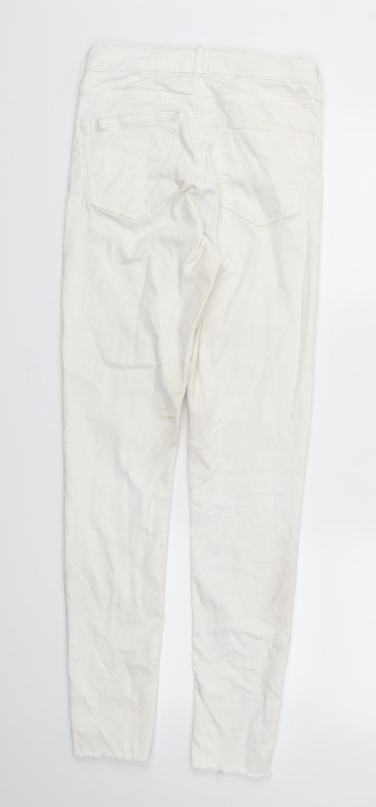 Topshop Womens White Skinny Jeans Size 26 L32 in