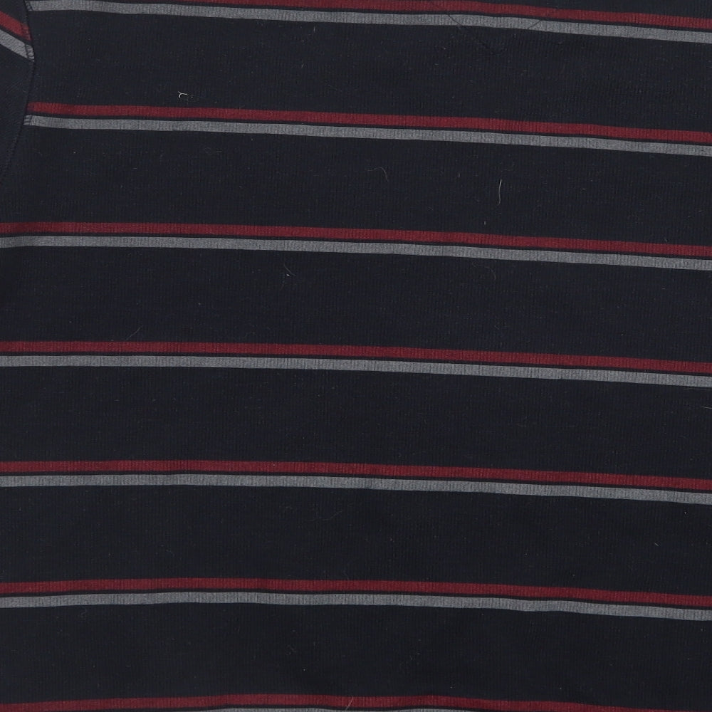 Lincoln Mens Red Striped Knit Pullover Jumper Size L