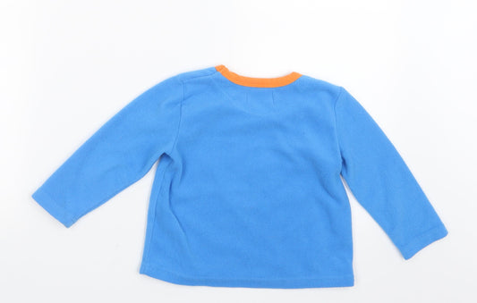 Primark Boys Blue Geometric Pyjama Top Size 2-3 Years - DInosaur
