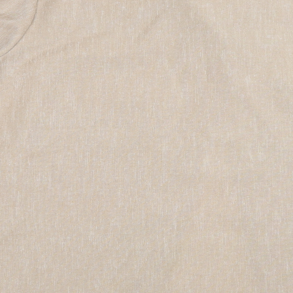 Womens UK Size 24 Daxon Beige Basic Button-Up