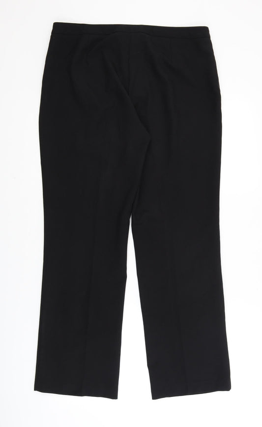 F&F Womens Black Dress Pants Trousers Size 12 L28.5 in