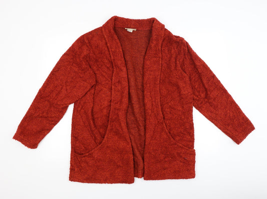Nightingales Womens Red Cardigan Jumper Size 14
