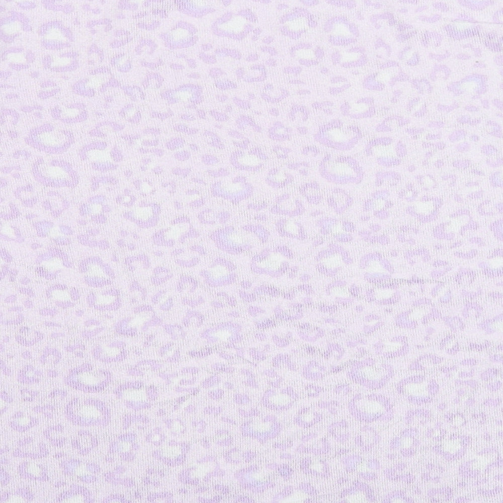 F&F Girls Purple Animal Print Top Pyjama Top Size 12-13 Years