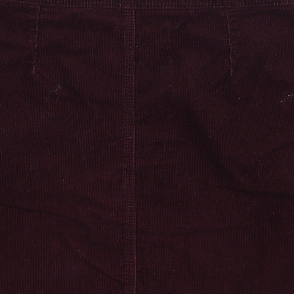 New Look Womens Red  Corduroy Mini Skirt Size 6