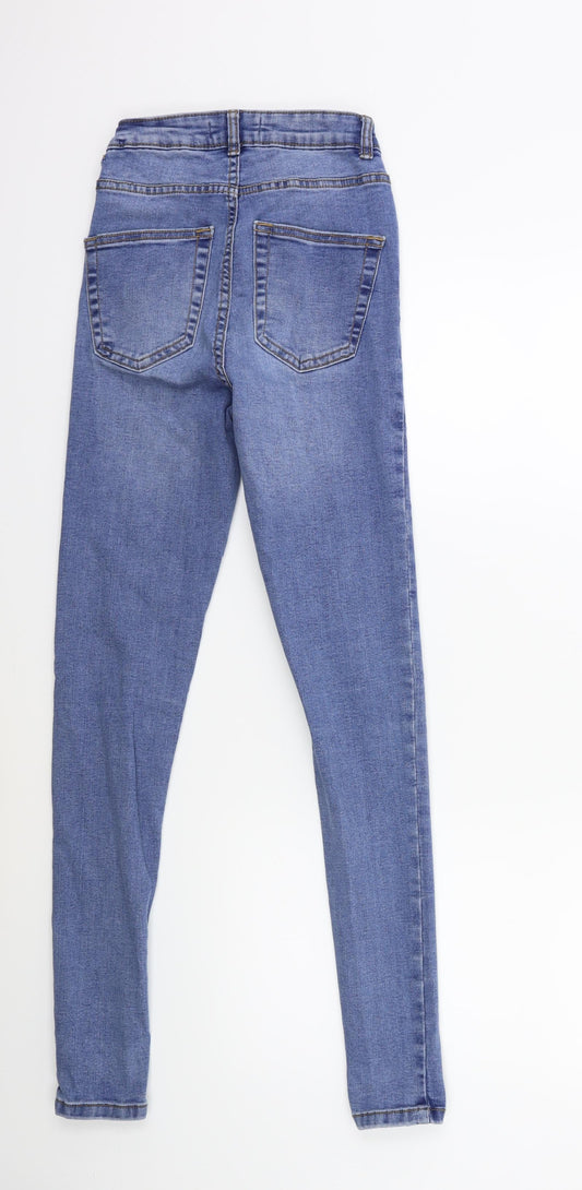 Denim & Co. Womens Blue Denim Skinny Jeans Size 6 L28 in