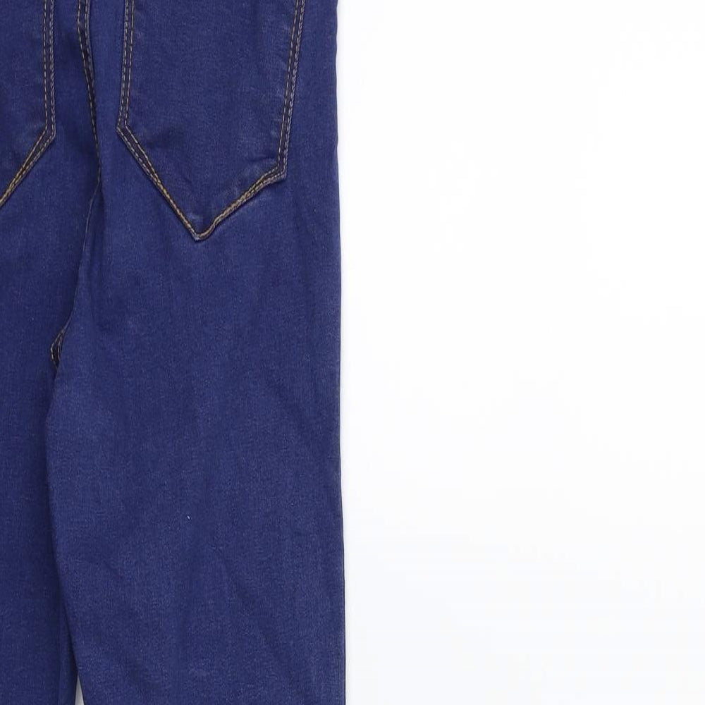 Denim & Co. Womens Blue Denim Skinny Jeans Size 6 L25 in