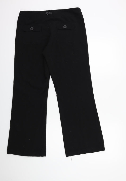 New Look Womens Black Trousers Size 12 L28 in