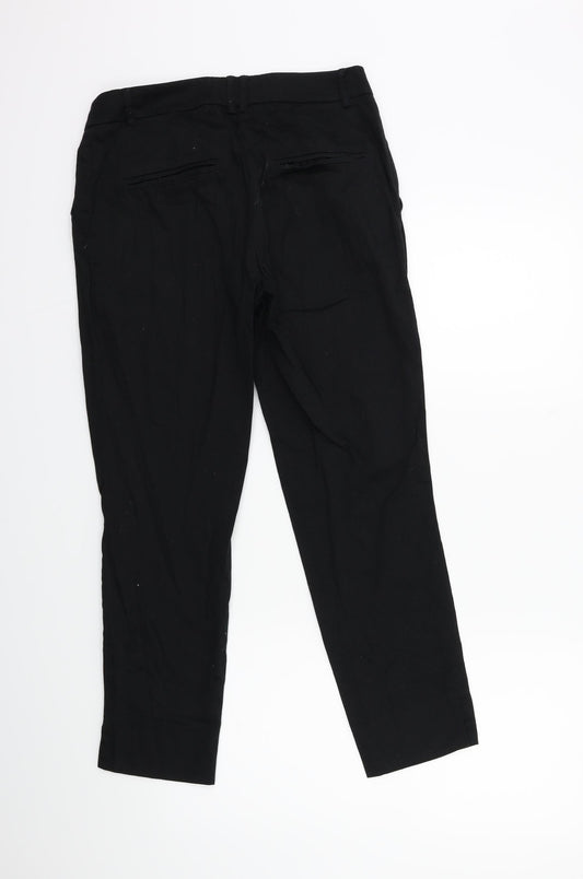 Womens UK Size 8 H&M Regular Fit Black Trousers