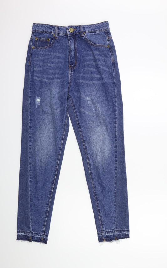 Womens UK Size 10 Boohoo Regular Fit Skinny Blue Jeans
