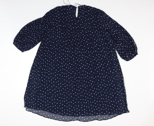 F&F Womens Blue Houndstooth Fit & Flare Size 14