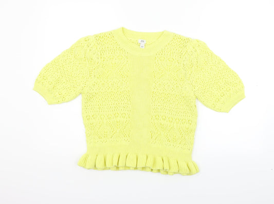 Bonmarché Womens Yellow Pullover Hoodie Size 12