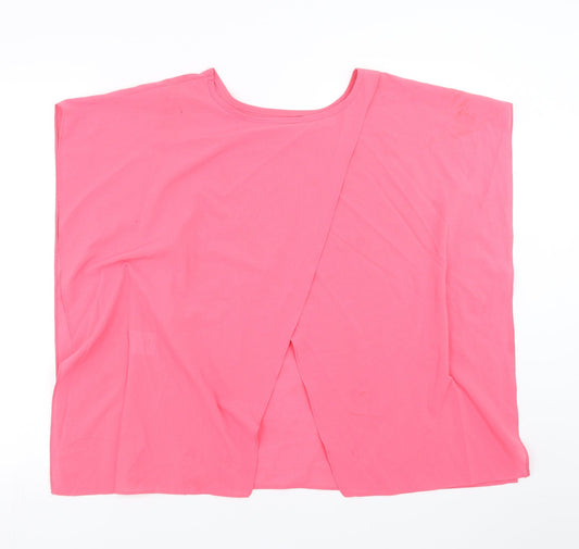 Womens UK Size 10 Internationale Pink Basic Blouse