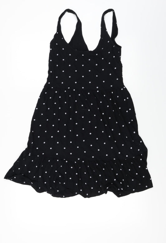 Womens UK Size M Pieces Black Basic Blouse