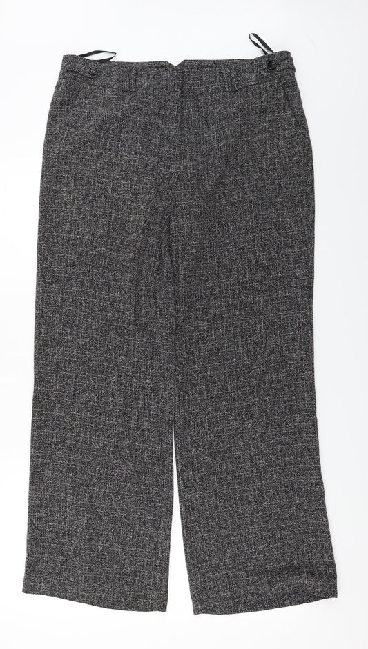 Editions Womens Grey Trousers Size 14 L27 in