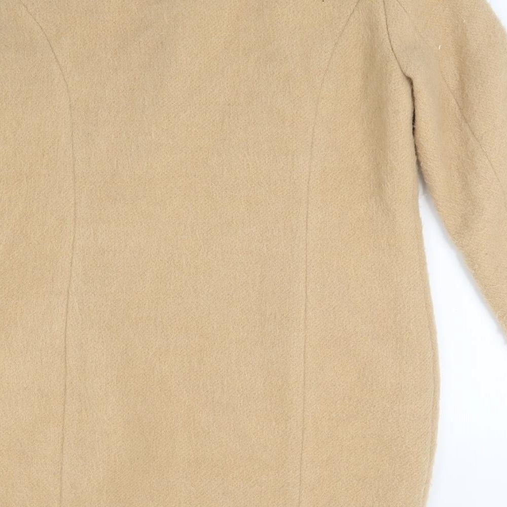 fasion union Womens Beige Overcoat Coat Size 8
