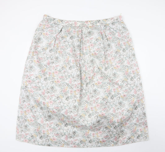 Womens UK Size 42 in Preworn White A-Line Skirt