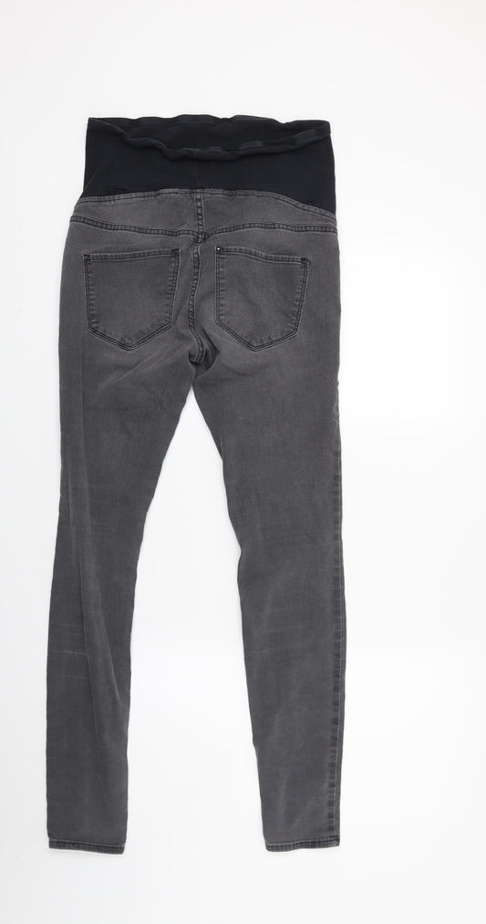 New Look Womens Grey Denim Skinny Jeans Size 8 L27 in