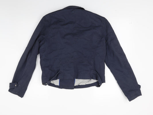 Womens UK Size 14 Falmer Blue Biker Coat