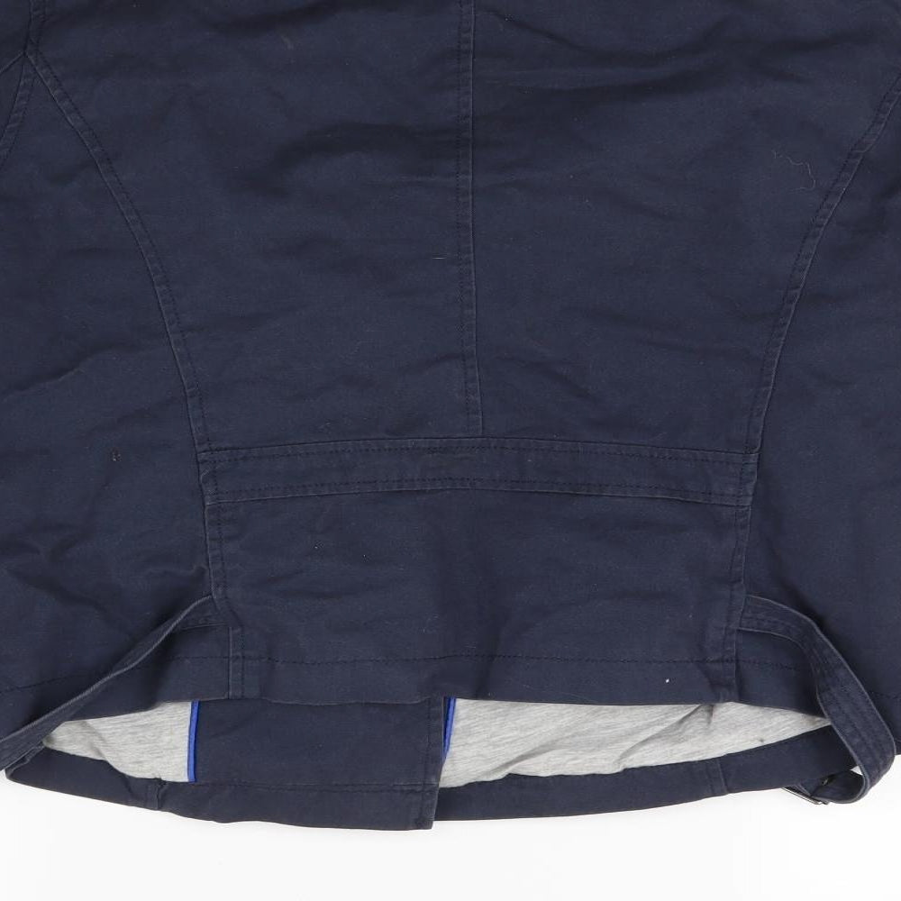 Womens UK Size 14 Falmer Blue Biker Coat