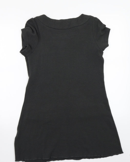 Uttam London Womens Grey Rayon A-Line Size M