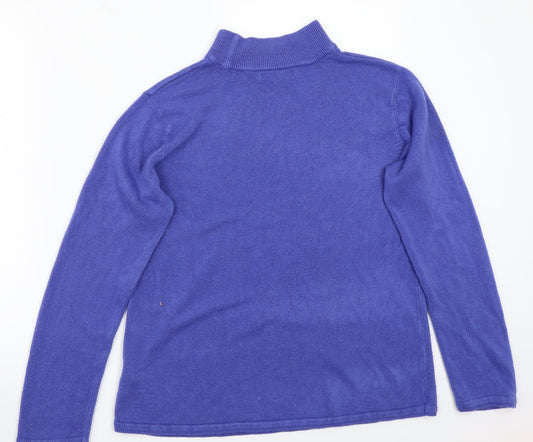 BM Womens Blue Pullover Jumper Size M