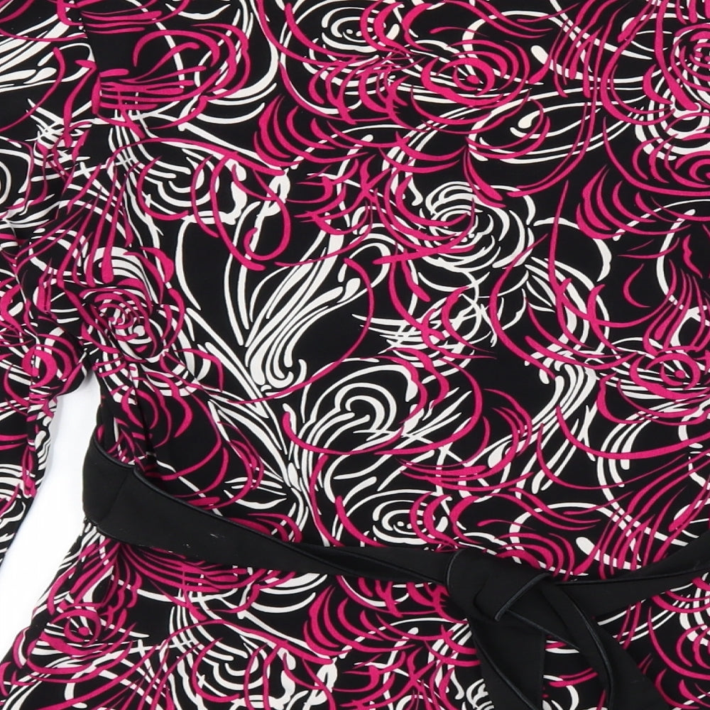 LOFT Womens Pink Geometric Basic Blouse Size M