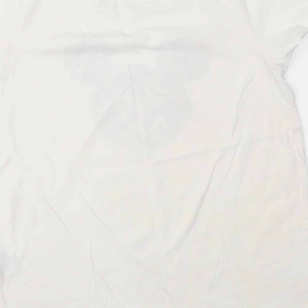 Womens UK Size S H&M Ivory Basic T-Shirt