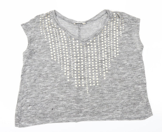 Miss Selfridge Womens Grey Pullover Jumper Size 6