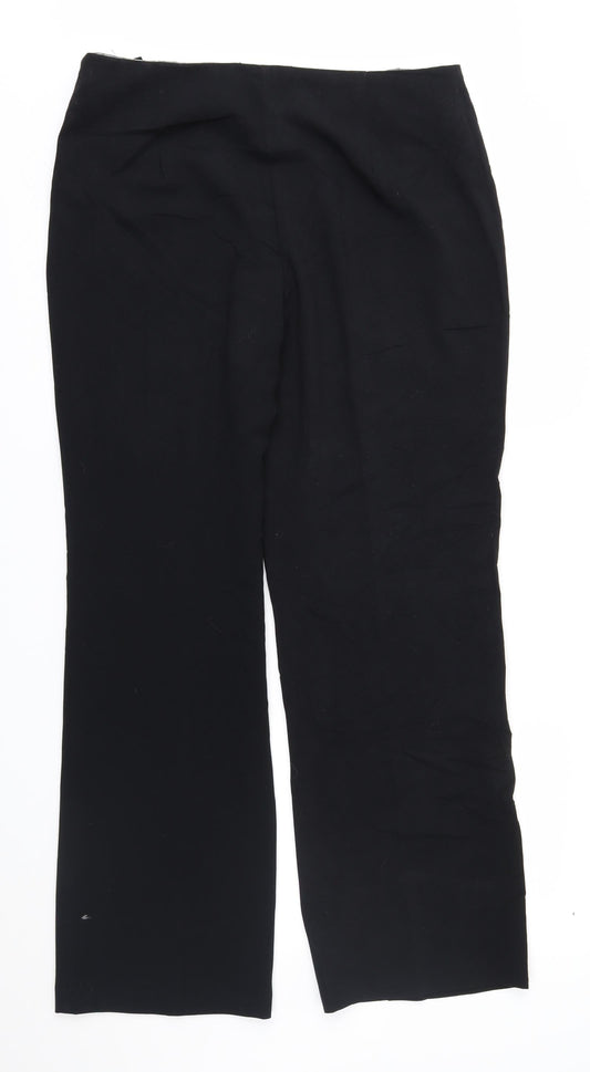 Womens UK Size 14 Marks and Spencer Regular Fit Black Trousers
