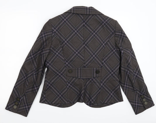 Minuet Womens Grey Check  Jacket Suit Jacket Size 14