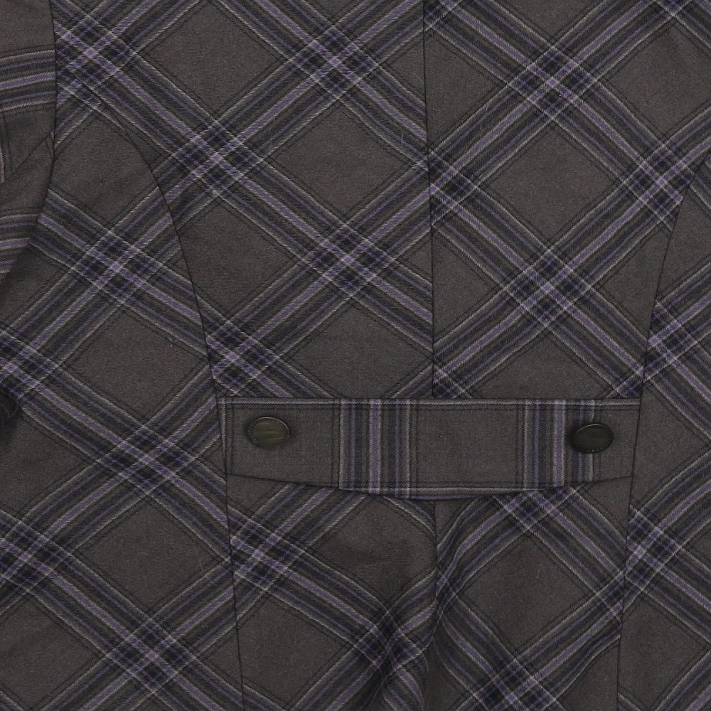 Minuet Womens Grey Check  Jacket Suit Jacket Size 14