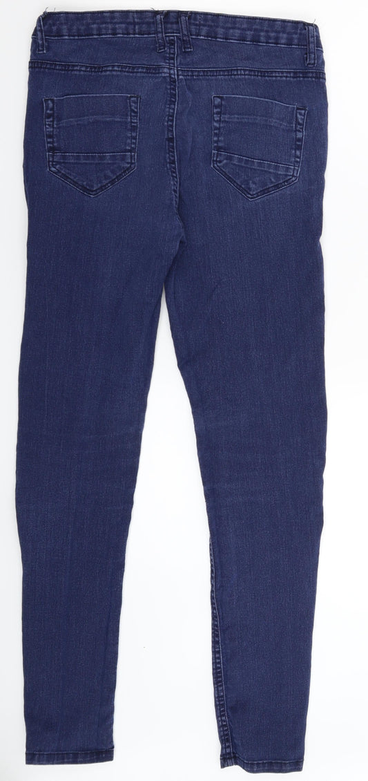 Denim & Co. Womens Blue Denim Skinny Jeans Size 10 L30 in