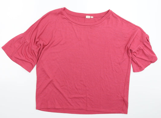 Womens UK Size M Gap Pink Basic Blouse
