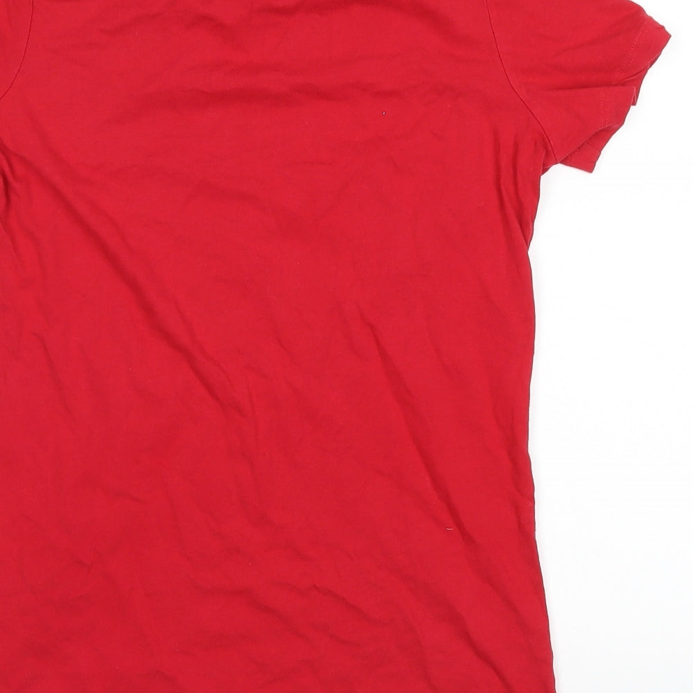Womens UK Size L Bella Red Basic T-Shirt