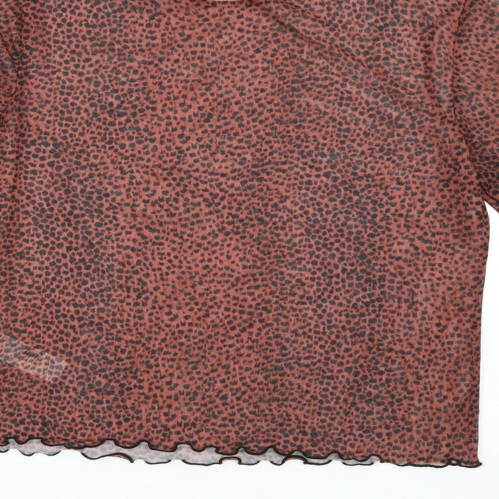 Womens UK Size 14 New Look Multicoloured Basic Blouse