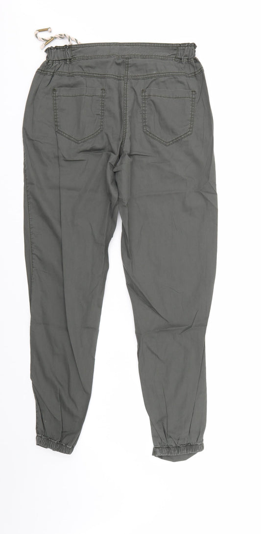 Womens UK Size 12 Moda Regular Fit Green Trousers