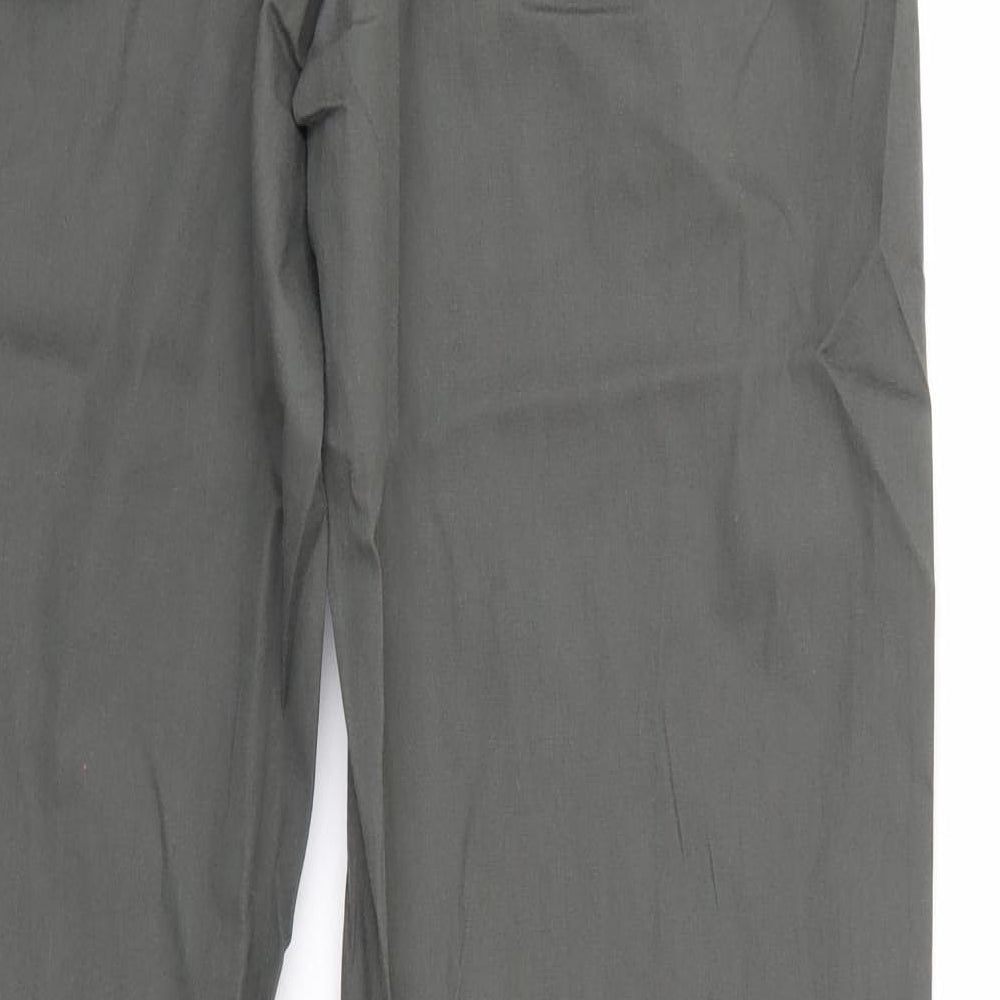 Womens UK Size 12 Moda Regular Fit Green Trousers