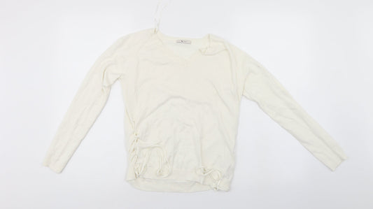TU Womens White Pullover Jumper Size 8