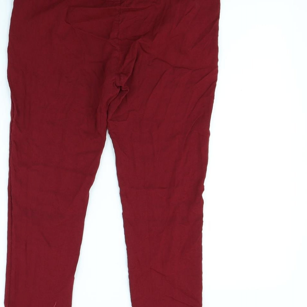 Womens UK Size 30 in Preworn Regular Fit Red Trousers